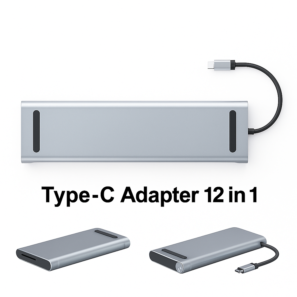 12 in 1 Laptop Docking Station Type-C Hub-NEW