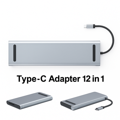 12 in 1 Laptop Docking Station Type-C Hub-NEW