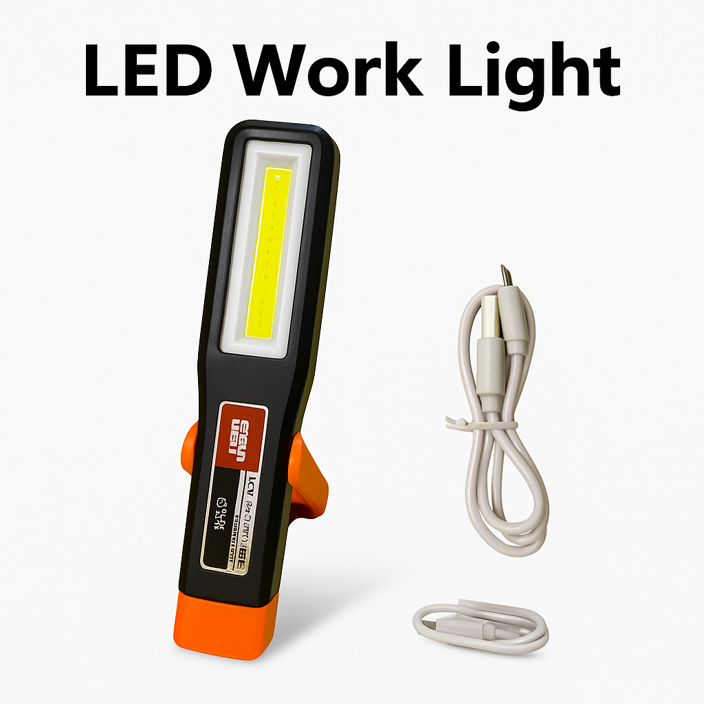 Portable COB LED Work Light USB Rechargeable Magnetic Torch-NEW