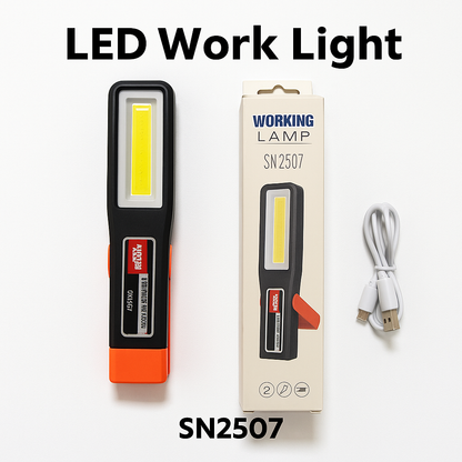 Portable COB LED Work Light USB Rechargeable Magnetic Torch-NEW