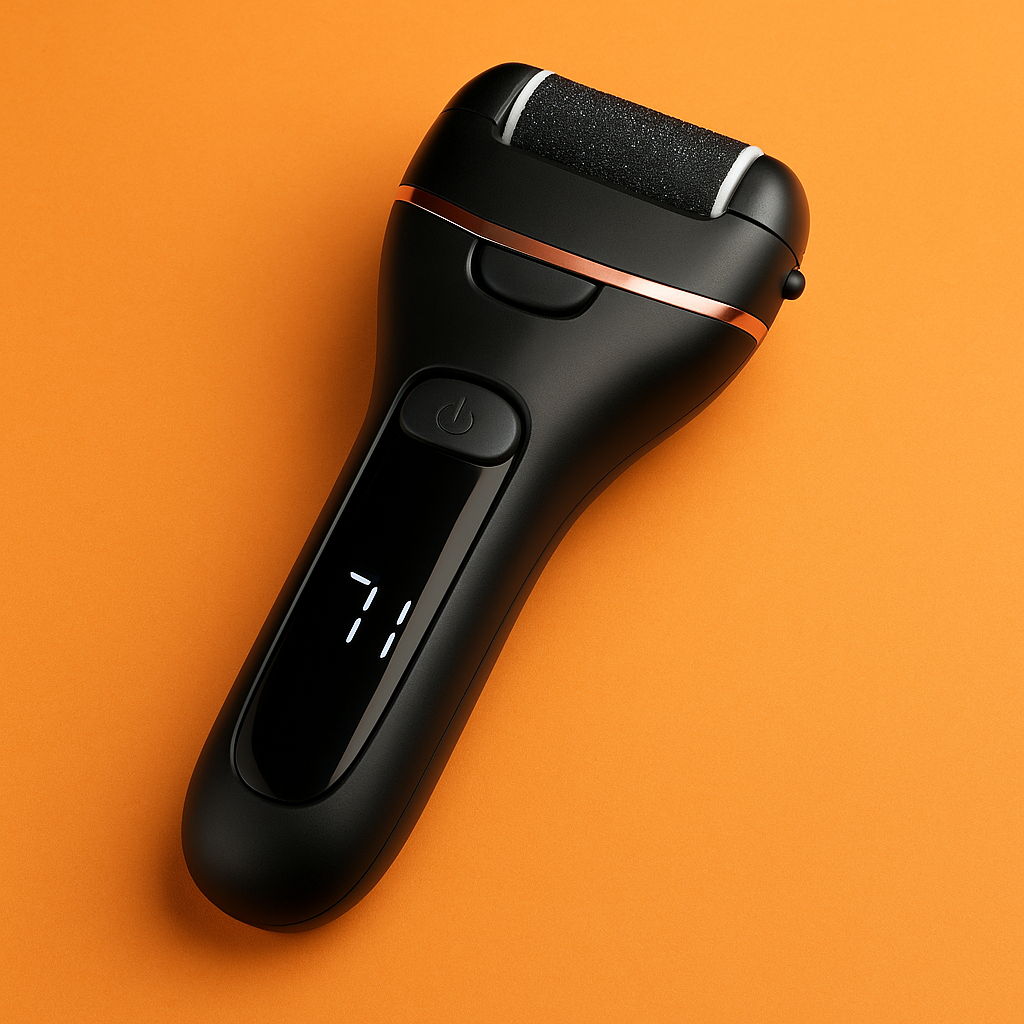 Electric Foot Scrubber Callus Remover – Rechargeable Pedicure Tool-Black/White-NEW