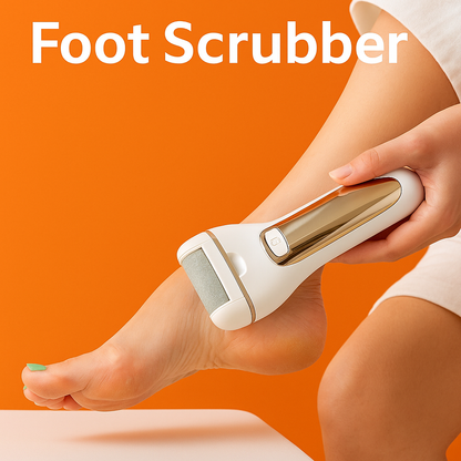 Electric Foot Scrubber Callus Remover – Rechargeable Pedicure Tool-Black/White-NEW