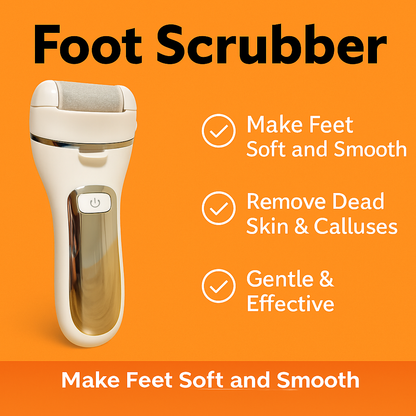 Electric Foot Scrubber Callus Remover – Rechargeable Pedicure Tool-Black/White-NEW
