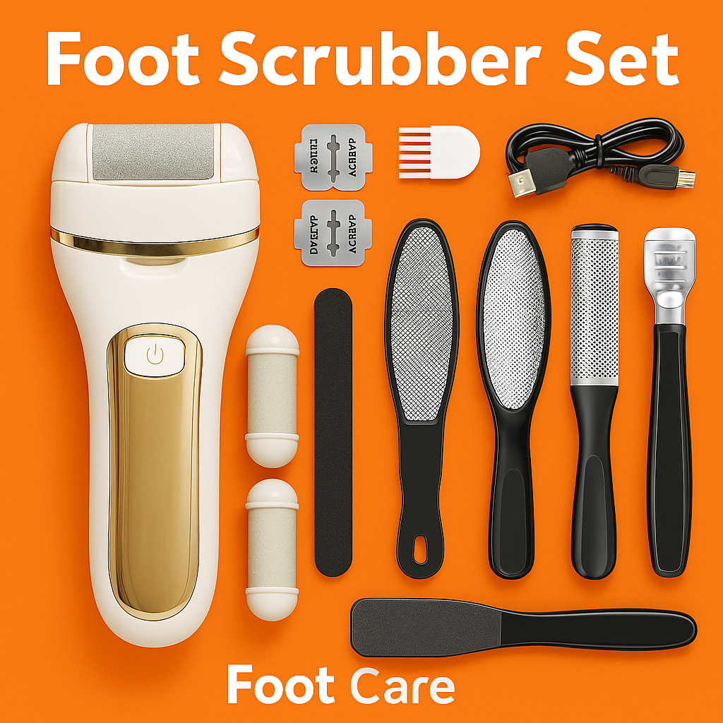 Electric Foot Scrubber Callus Remover – Rechargeable Pedicure Tool-Black/White-NEW