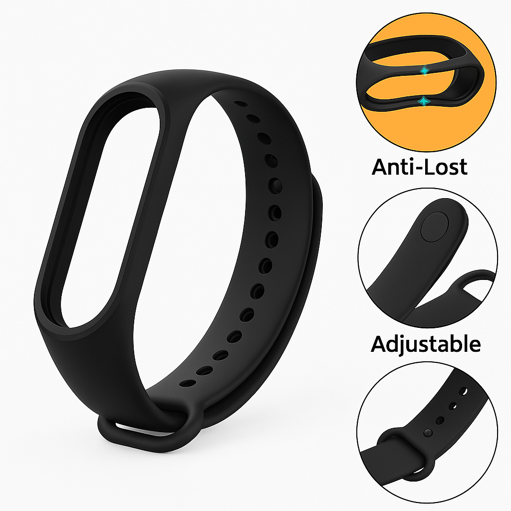 Silicone Wrist Strap Replacement for Xiaomi Mi Band 3 / 4 – -new