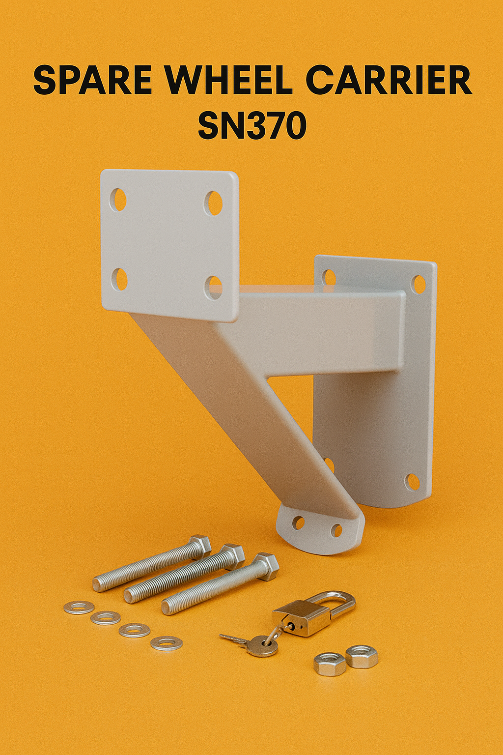 Spare Wheel Carrier Bracket for Trailer Caravan Boat with Padlock -NEW