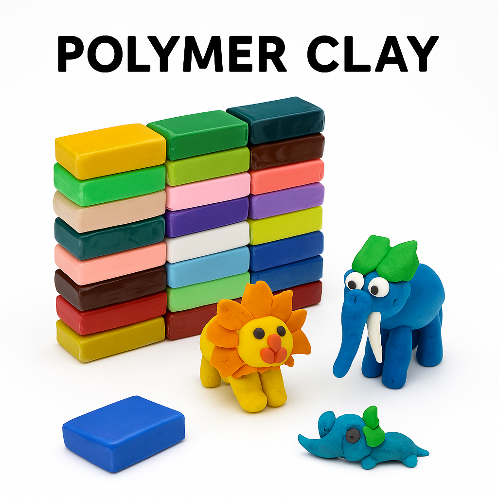 96PCS Polymer Clay Modelling DIY Set – Oven Bake Mixed Colors Craft Kit-NEW