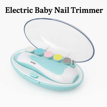 Baby Electric Manicure Set Nail Care Kit Blue-New