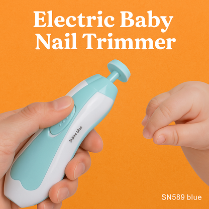 Baby Electric Manicure Set Nail Care Kit Blue-New