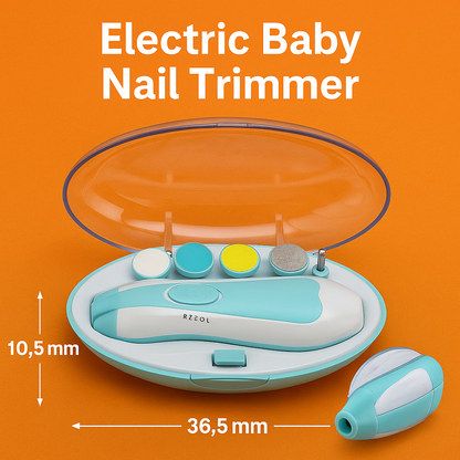 Baby Electric Manicure Set Nail Care Kit Blue-New