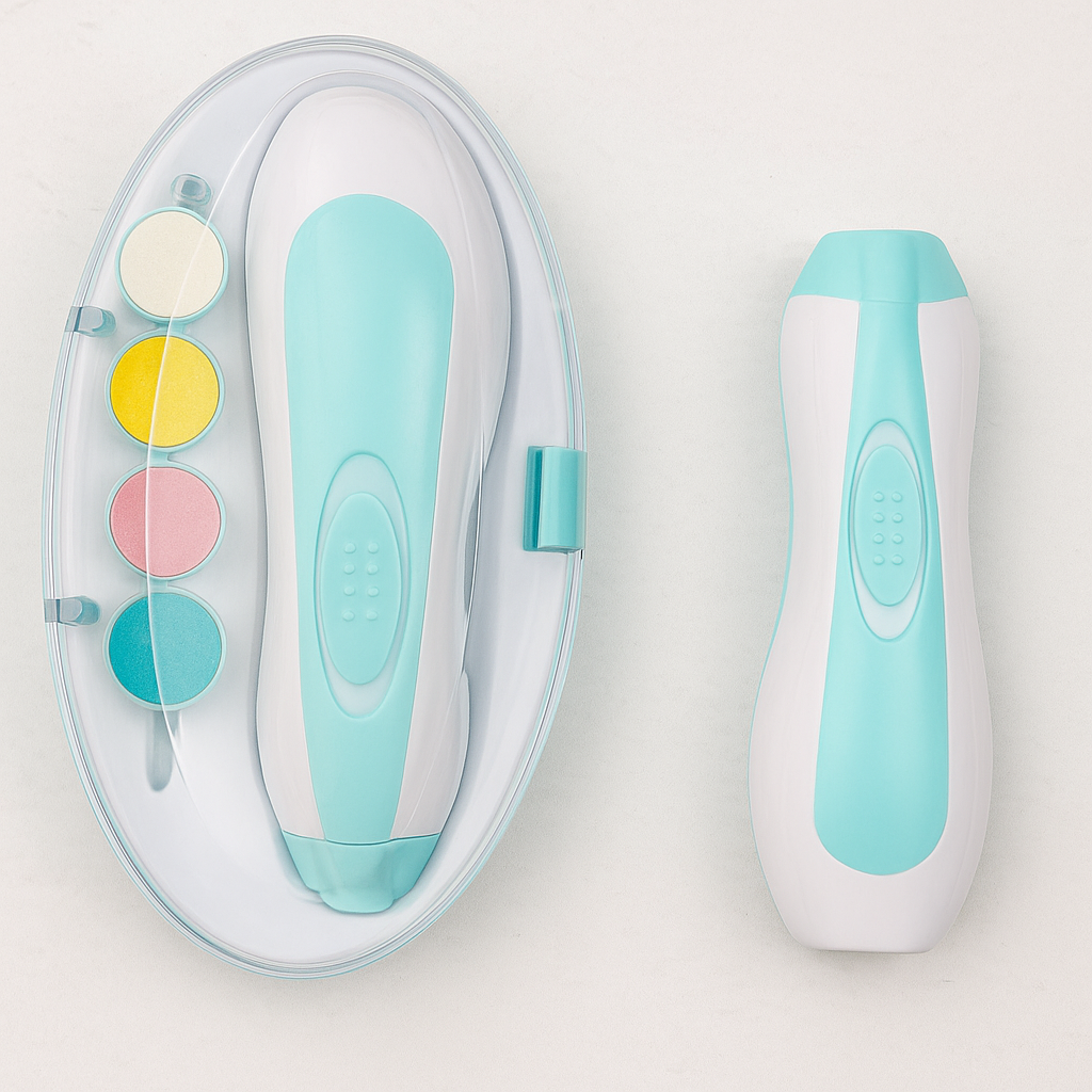 Baby Electric Manicure Set Nail Care Kit Blue-New