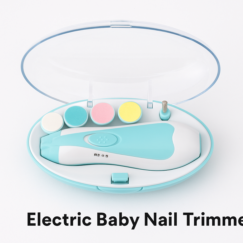 Baby Electric Manicure Set Nail Care Kit Blue-New