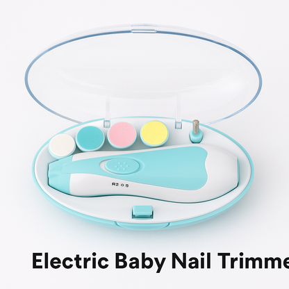 Baby Electric Manicure Set Nail Care Kit Blue-New