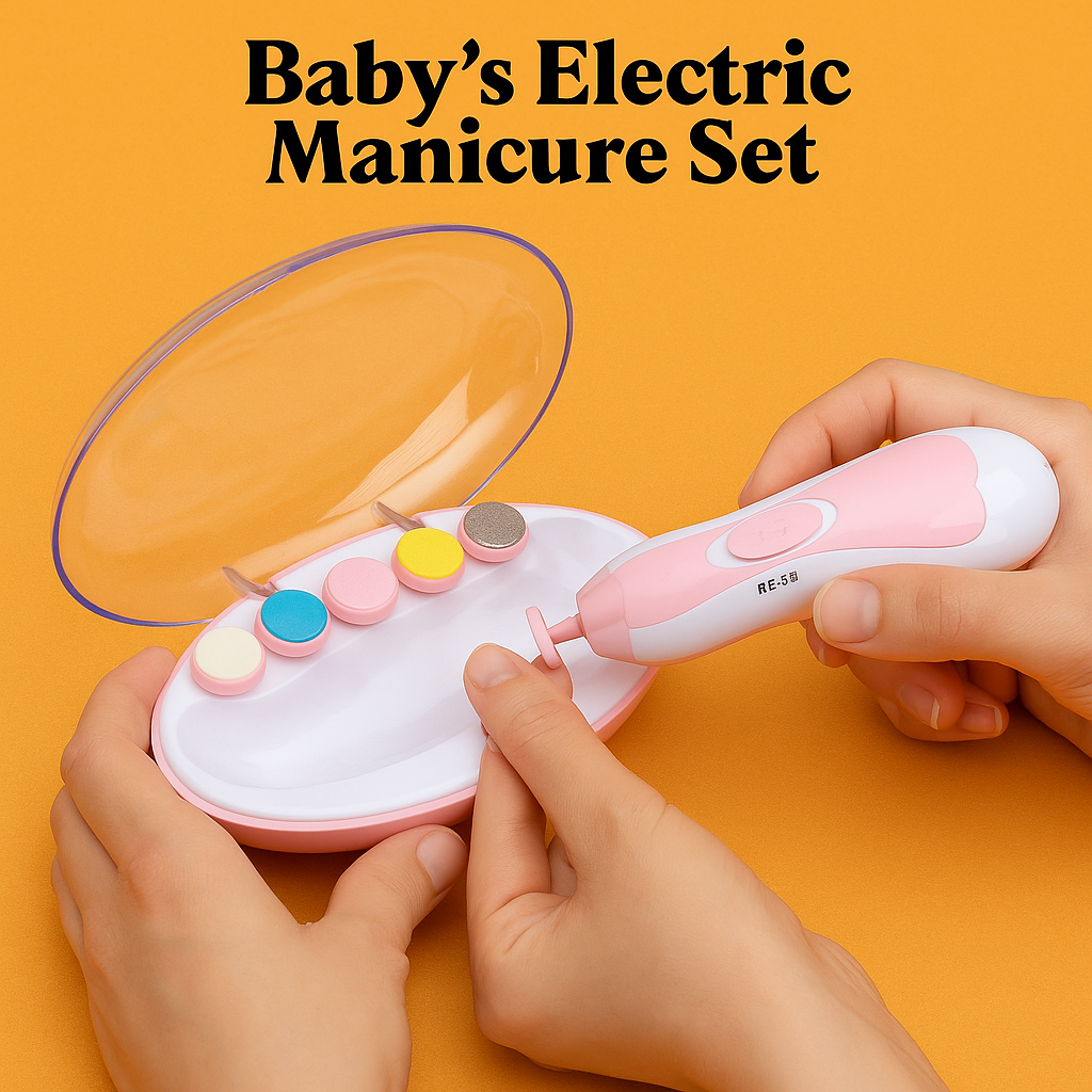 Baby Electric Manicure Set Nail Care Kit New