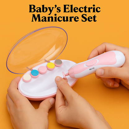 Baby Electric Manicure Set Nail Care Kit New