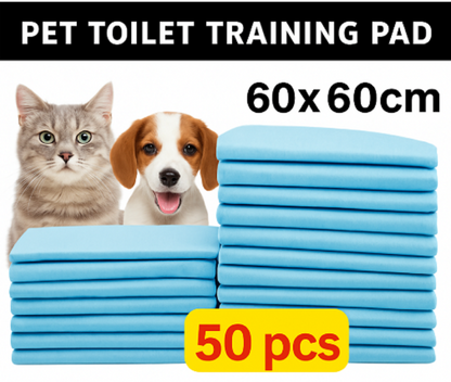 Puppy Training Pads 60x60cm – Super Absorbent Pet Toilet Pads (50/100/200PCS)-New