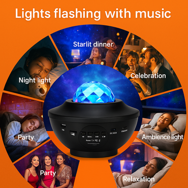 LED Galaxy Starry Night Light Projector – Ocean Star Sky Lamp for Kids Room-NEW