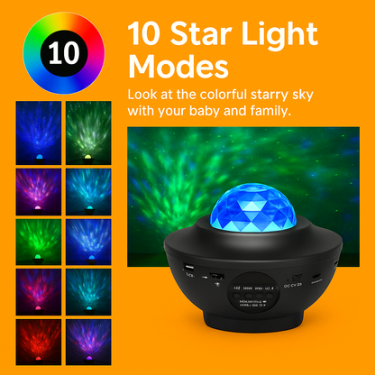LED Galaxy Starry Night Light Projector – Ocean Star Sky Lamp for Kids Room-NEW