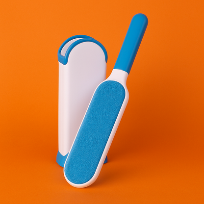 Reusable Pet Hair & Lint Remover Brush – Double-Sided with Self-Cleaning Base -new