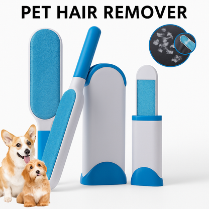 Reusable Pet Hair & Lint Remover Brush – Double-Sided with Self-Cleaning Base -new