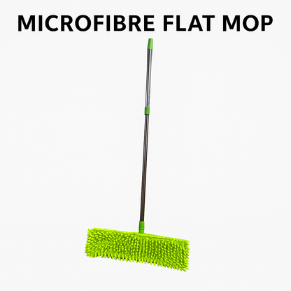 BOOMJOY Microfiber Flat Mop with Swivel Head – Hand-Free Squeeze Mop for Wet & Dry Use-New