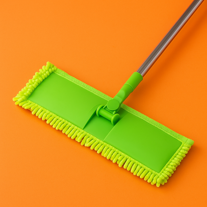 BOOMJOY Microfiber Flat Mop with Swivel Head – Hand-Free Squeeze Mop for Wet & Dry Use-New