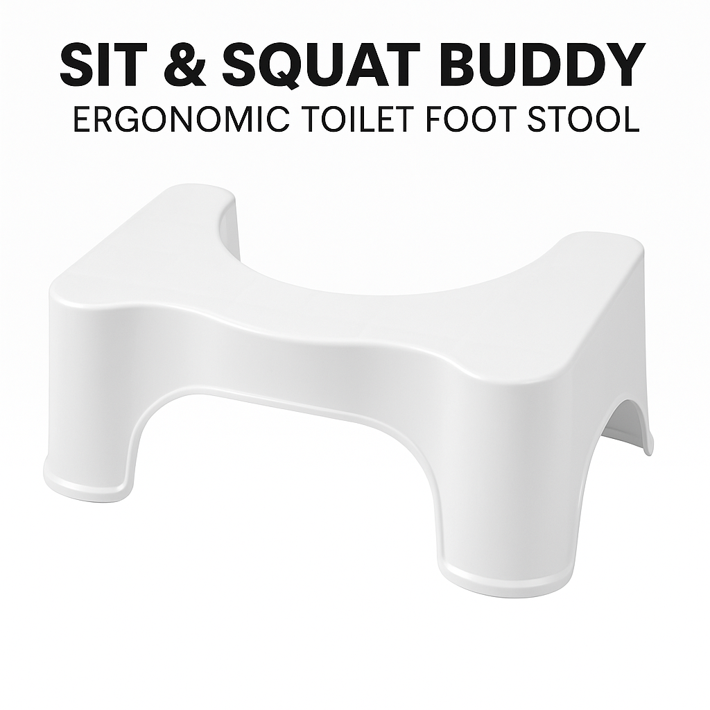 Sit & Squat Eco Squatty Potty Stool – Non-Slip Toilet Step Stool-NEW