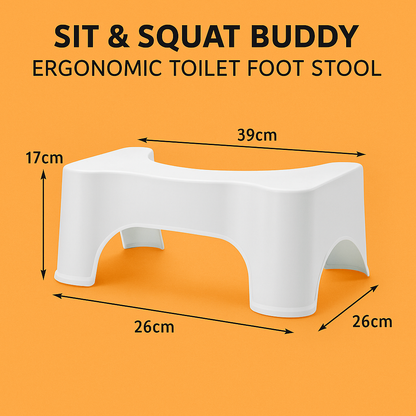 Sit & Squat Eco Squatty Potty Stool – Non-Slip Toilet Step Stool-NEW