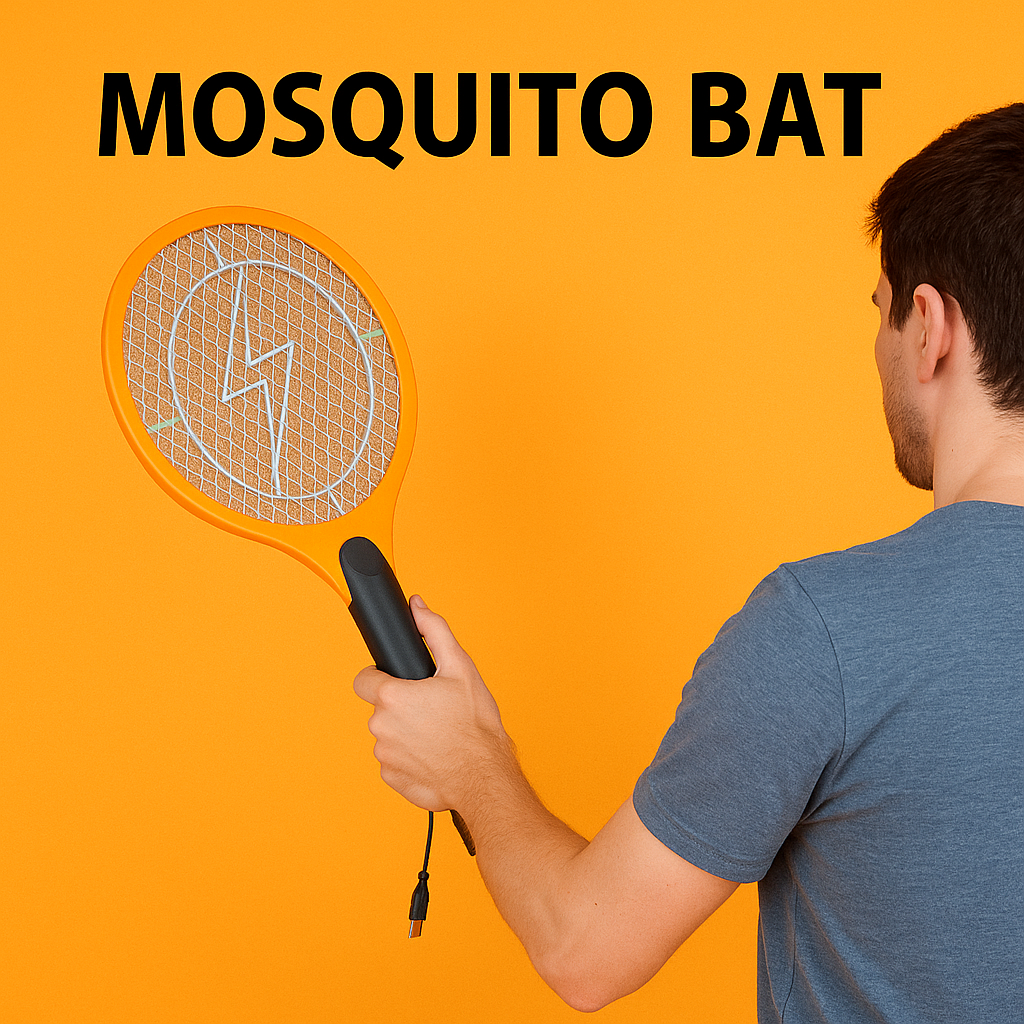 Mosquito Bat– USB Rechargeable (Yellow)-New