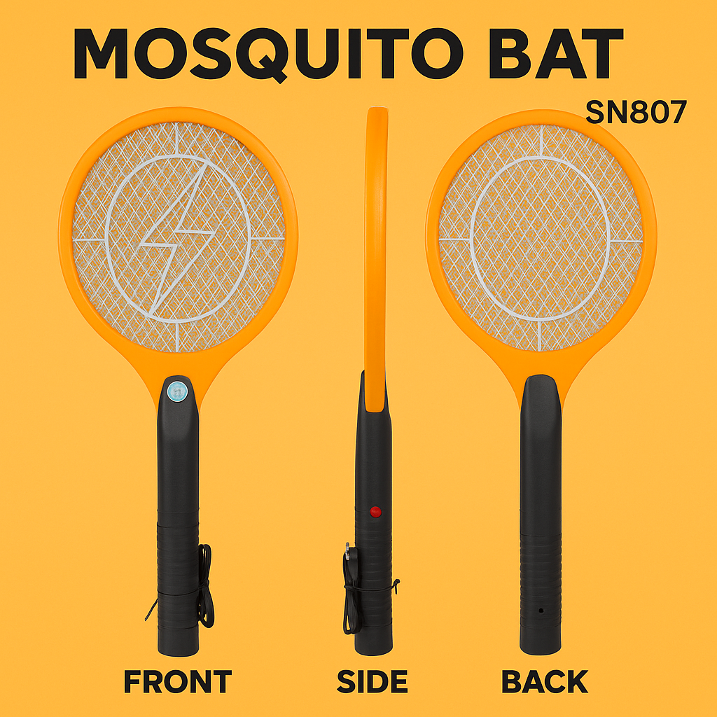 Mosquito Bat– USB Rechargeable (Yellow)-New