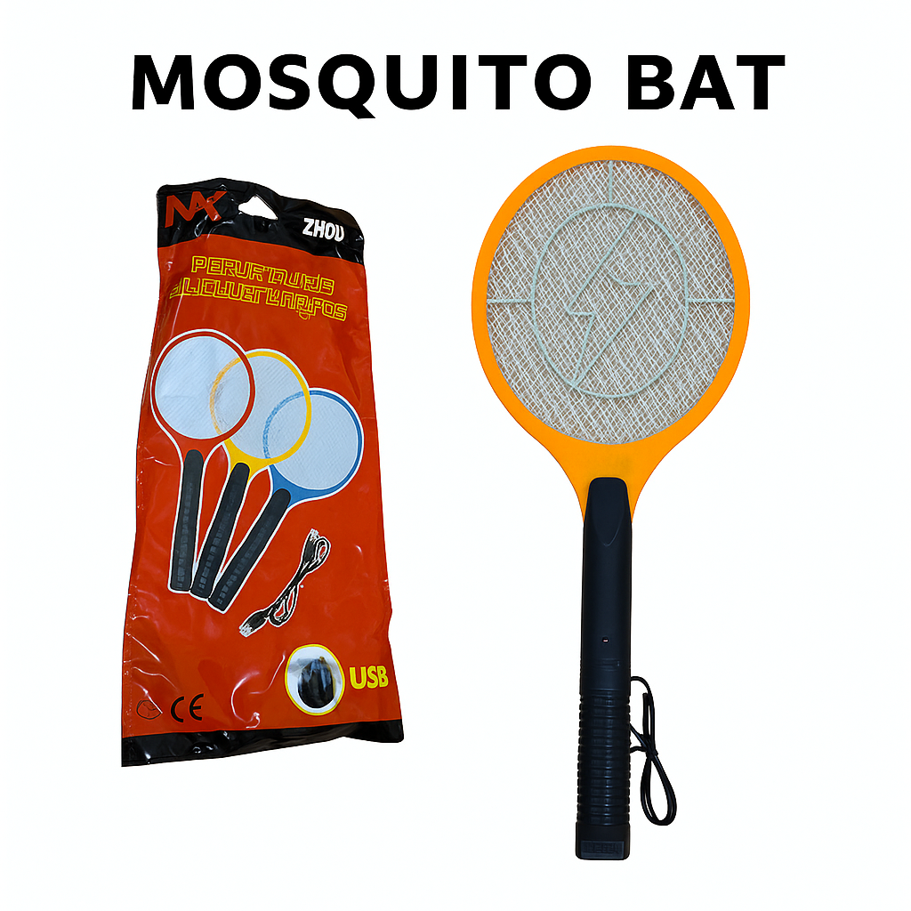 Mosquito Bat– USB Rechargeable (Yellow)-New
