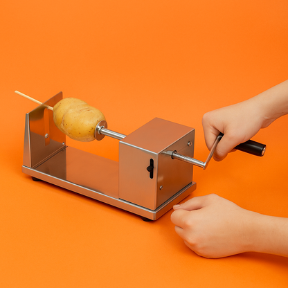 Stainless Steel Potato Twister Spiral Cutter Vegetable Tornado Slicer Machine-NEW