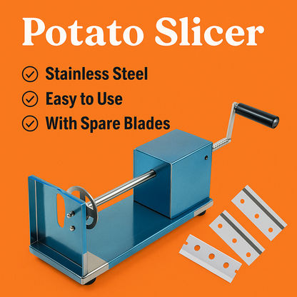 Stainless Steel Potato Twister Spiral Cutter Vegetable Tornado Slicer Machine-NEW