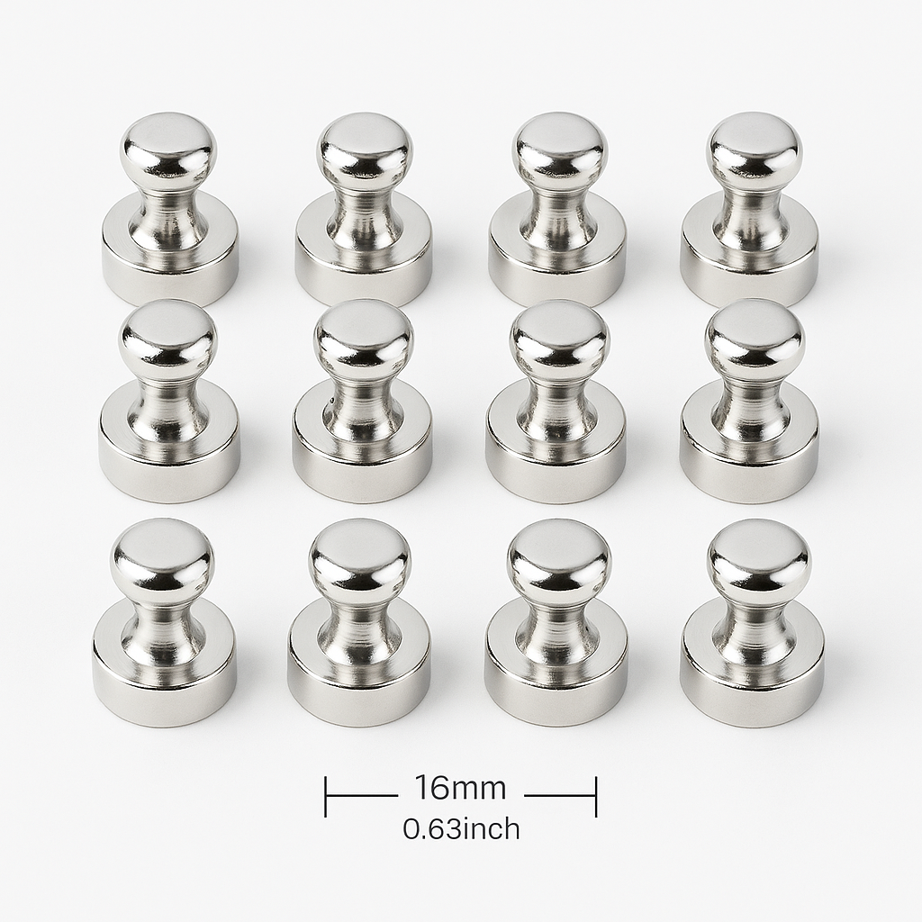 12pcs Strong Fridge Magnets Neodymium Push Pin for Whiteboard & Crafts-NEW