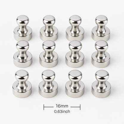 12pcs Strong Fridge Magnets Neodymium Push Pin for Whiteboard & Crafts-NEW
