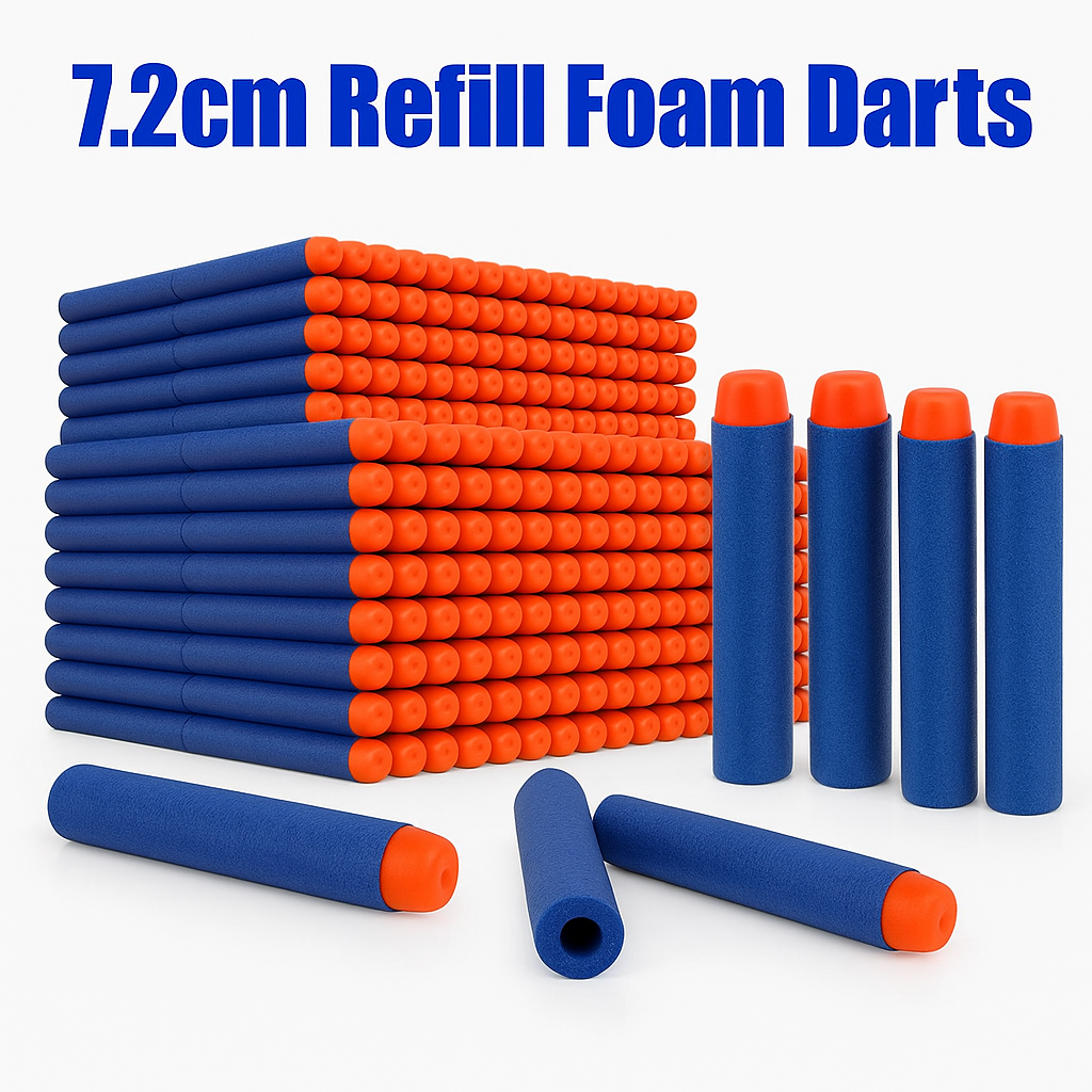 100pcs Soft Head Elite Dart Refill Bullets for Nerf N-Strike Toy Guns-Blue (NEW)