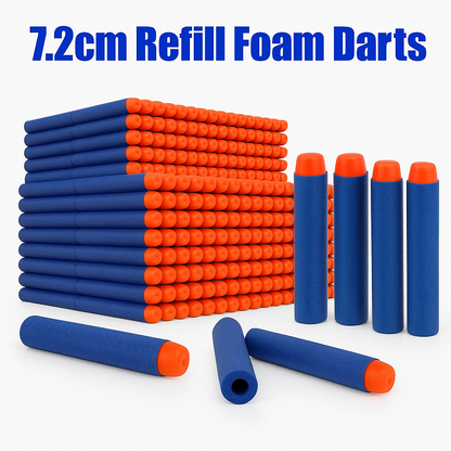 100pcs Soft Head Elite Dart Refill Bullets for Nerf N-Strike Toy Guns-Blue (NEW)