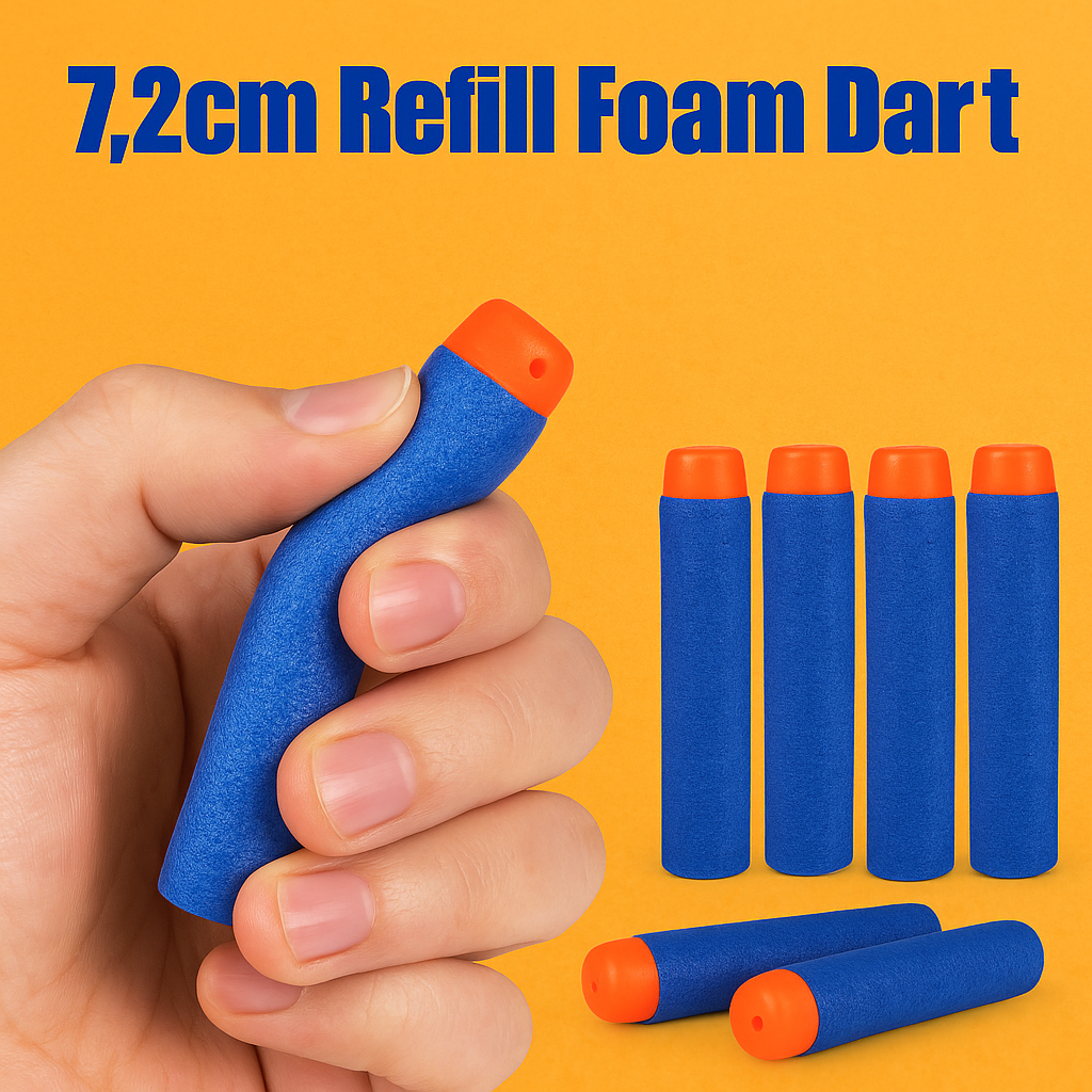 100pcs Soft Head Elite Dart Refill Bullets for Nerf N-Strike Toy Guns-Blue (NEW)