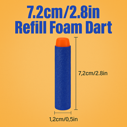 100pcs Soft Head Elite Dart Refill Bullets for Nerf N-Strike Toy Guns-Blue (NEW)