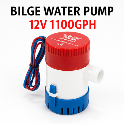 1100GPH Submersible Bilge Water Pump 12V for Boat RV Marine Bait Tank-NEW