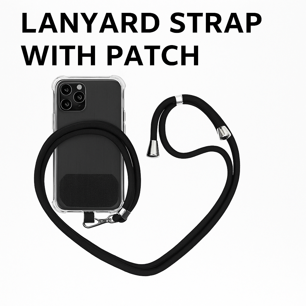Universal Mobile Phone Lanyard Adjustable Hanging Neck Strap With Patch-NEW