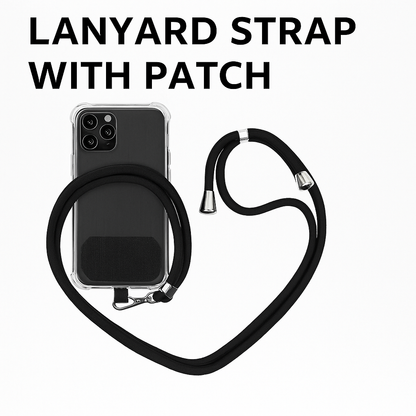 Universal Mobile Phone Lanyard Adjustable Hanging Neck Strap With Patch-NEW