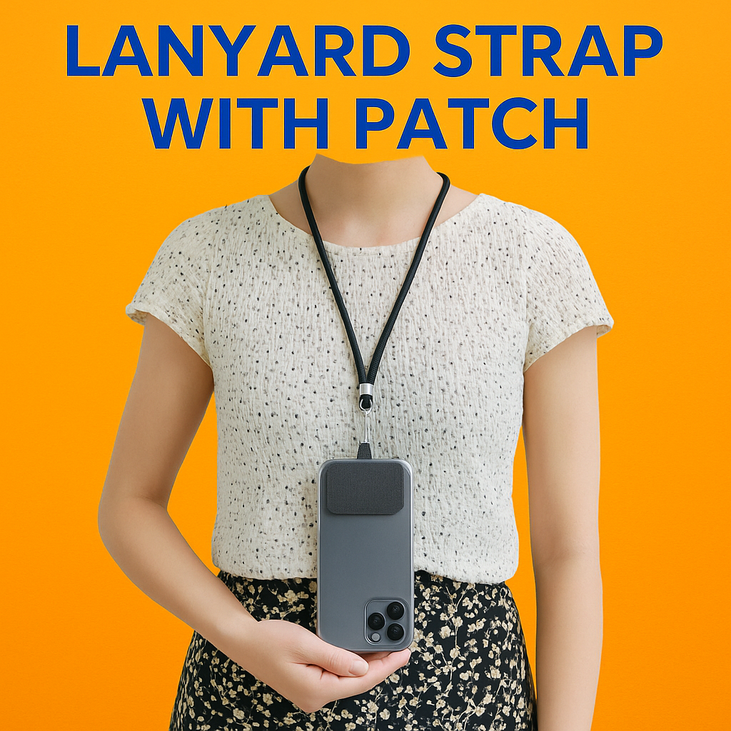 Universal Mobile Phone Lanyard Adjustable Hanging Neck Strap With Patch-NEW