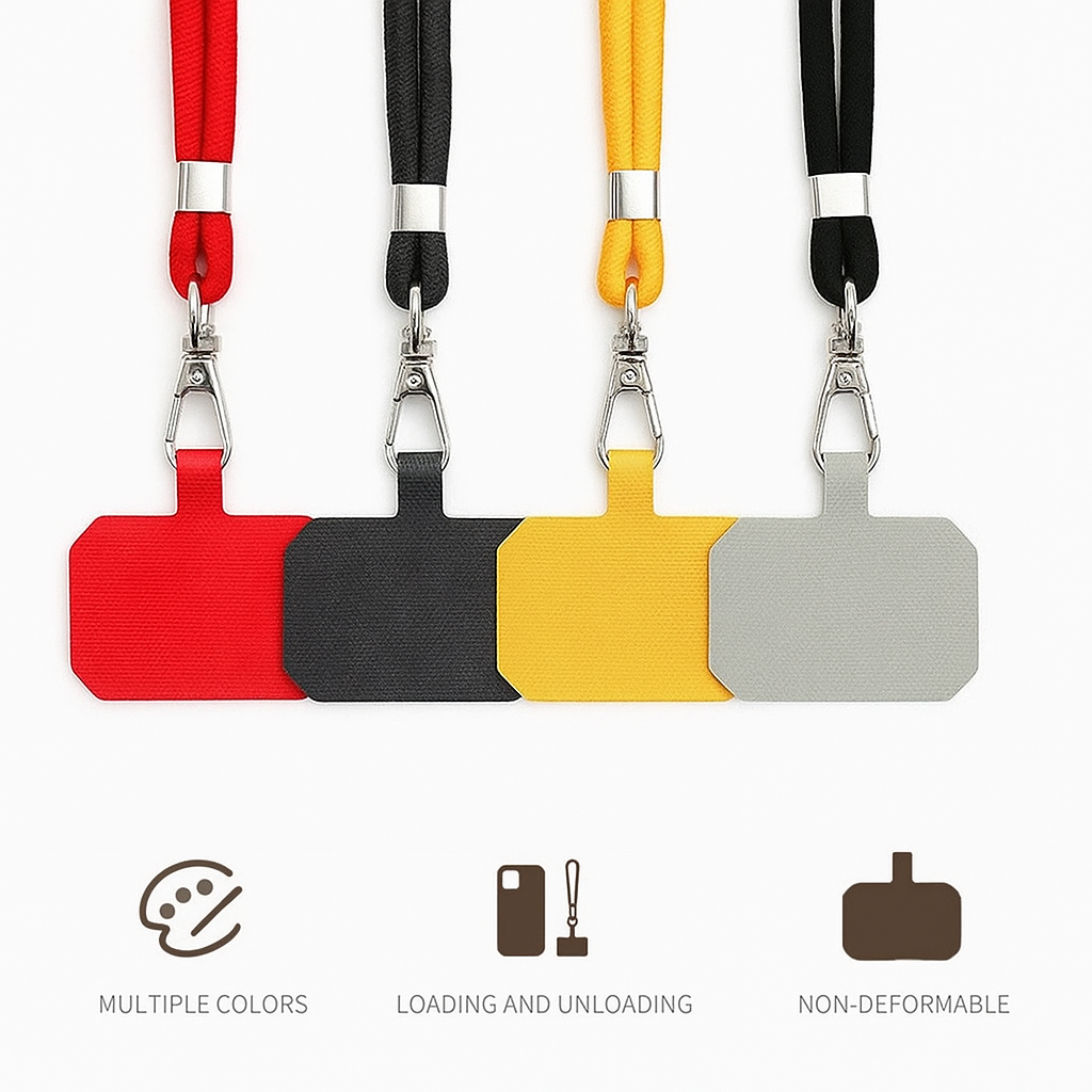 Universal Mobile Phone Lanyard Adjustable Hanging Neck Strap With Patch-NEW