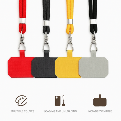 Universal Mobile Phone Lanyard Adjustable Hanging Neck Strap With Patch-NEW