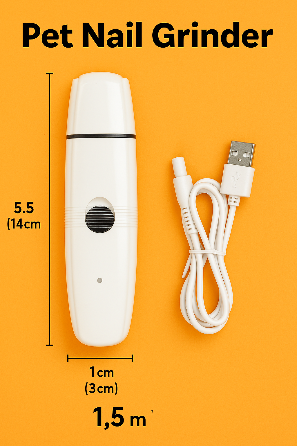Electric Dog Toe Nail File Grinder Clippers Pet Cat Claw Grooming Trimmer Tools-NEW