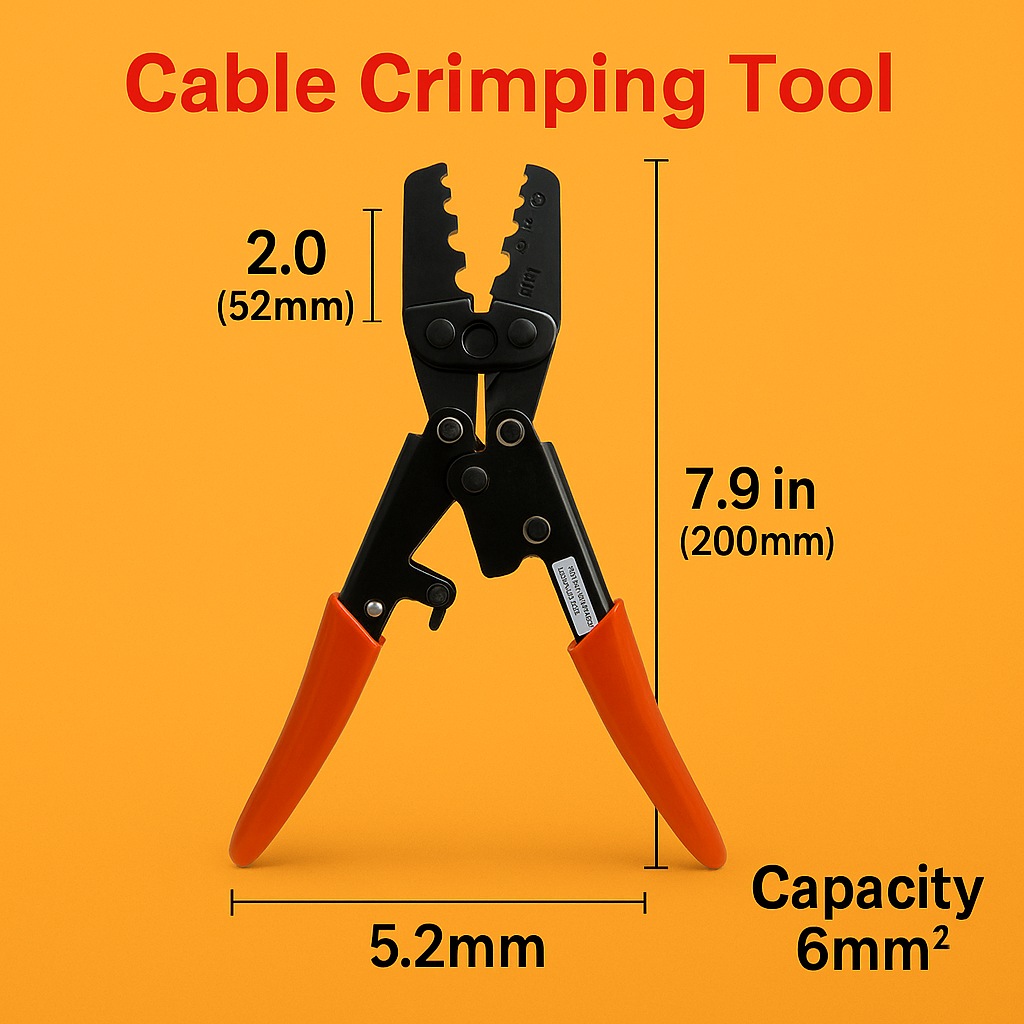 0.5–6.0mm² Wire Crimper Cable Plier Terminal Anderson Plug Lug Crimping Tool-6 mm-NEW