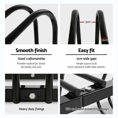 6 Bike Stand Storage Rack Bicycle Parking Cycling Floor Holder Portable