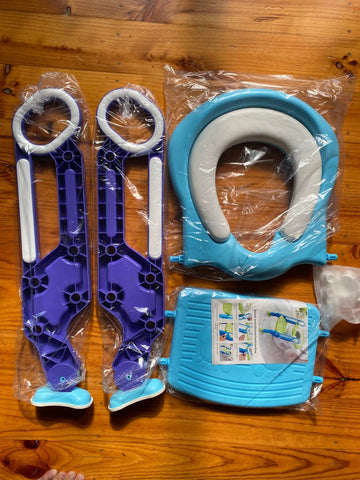 Kids Toilet Seat Ladder Baby Toddler Potty Training Step Trainer Non Slip Safety