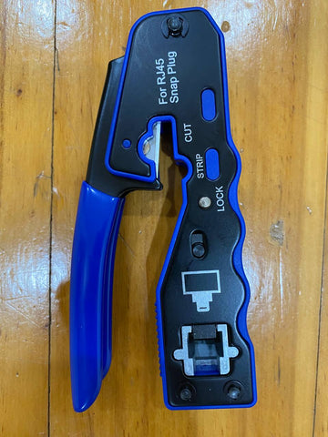 Crimping Tool Network Crimper RJ45 EZ Pass Through for Cat6a 8P8C Cat7 Connector
